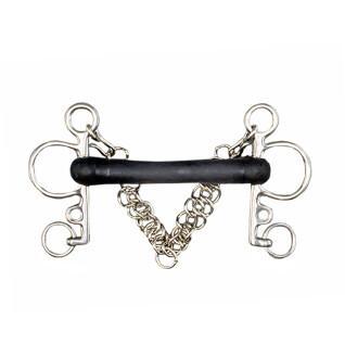 Pelham for horse in stainless steel with soft rubber Tattini