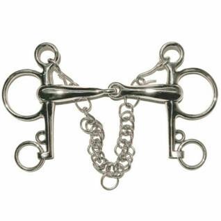 Pelham for horse with short branches with curb chain and hooks Tattini
