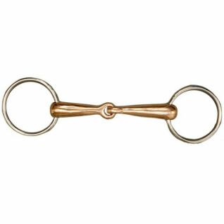 Two-ring snaffle bit for snaffle horse with copper barrels Tattini