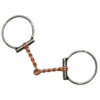 Stainless steel and copper d-bit for horse with barrel Tattini