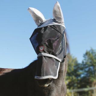 Anti-fly mask for horses with removable nose flap Tattini