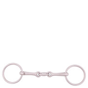Double snaffle bit for horses in solid stainless steel BR Equitation 13mm