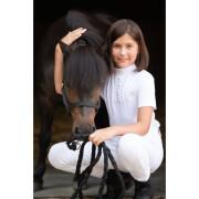 Riding polo shirt for girls Cavalliera Ilove Crystal