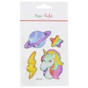 Set of 5 stickers horse riding - unicorn + planet stickers Equi-Kids Relief