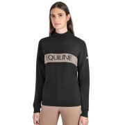 Riding sweatshirt with logo in jacquard woman Equiline