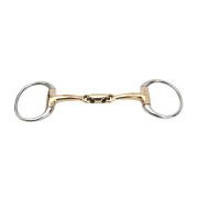 Two-ring snaffle bit with double joint gb Horka