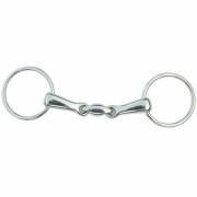 Two-ring stainless steel horse bit, double crimpedTattini